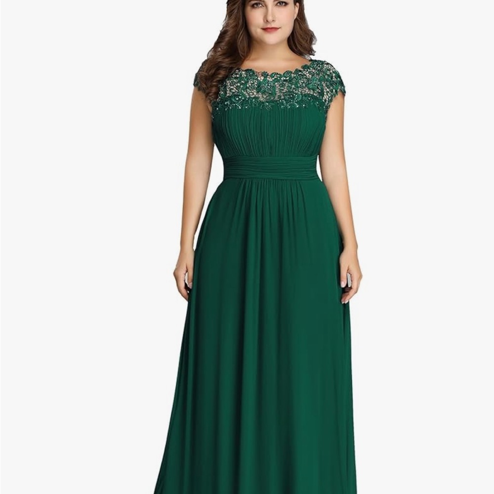Ever Pretty Green Lace Evening Dress